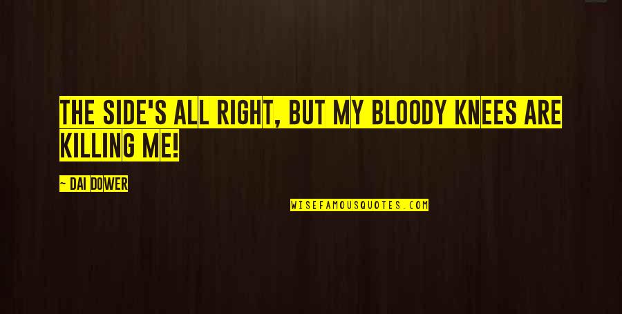 Gotta Be Somebody Quotes By Dai Dower: The side's all right, but my bloody knees