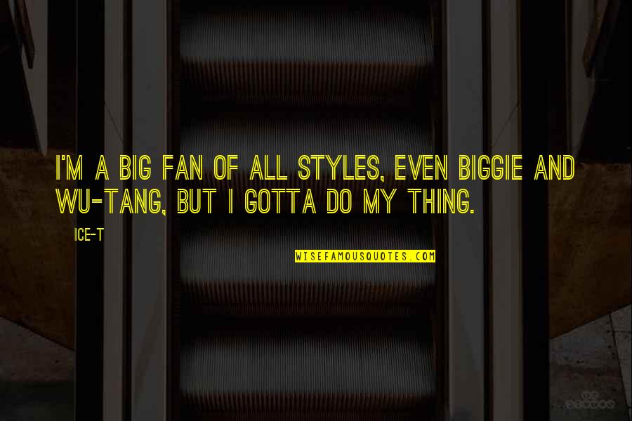 Gotta Do My Own Thing Quotes By Ice-T: I'm a big fan of all styles, even
