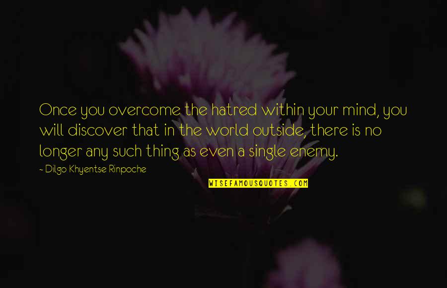 Gotta Work Quotes By Dilgo Khyentse Rinpoche: Once you overcome the hatred within your mind, Gotta Work Quotes By Dilgo Khyentse Rinpoche: Once you overcome the hatred within your mind,