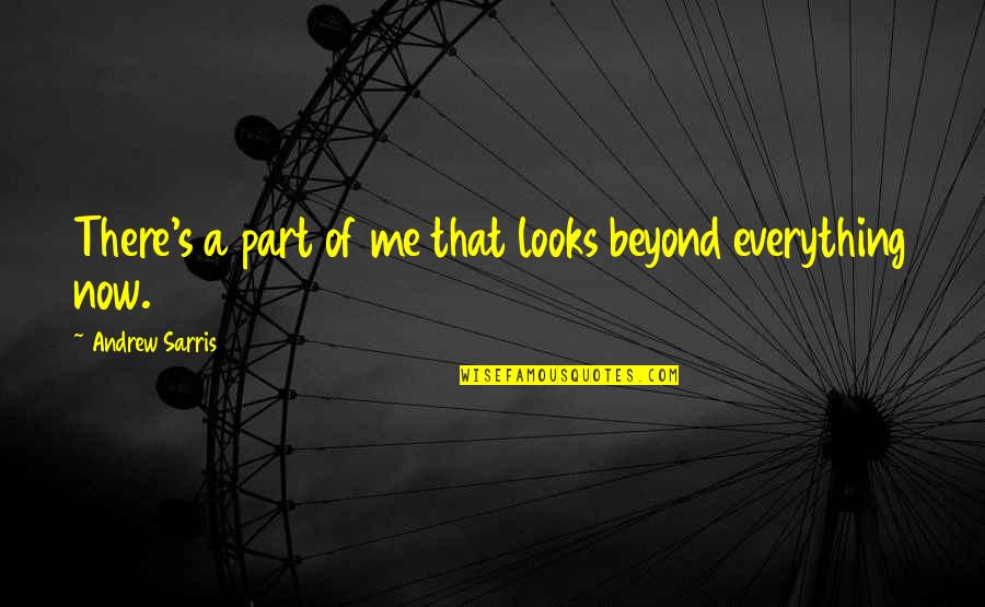 Gottfried Leibniz Love Quotes By Andrew Sarris: There's a part of me that looks beyond