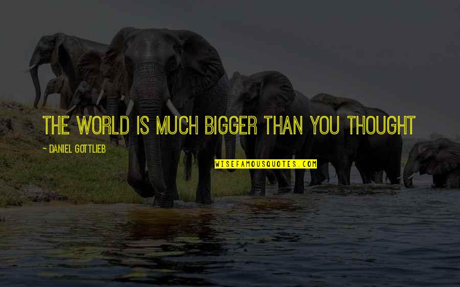 Gottlieb's Quotes By Daniel Gottlieb: The world is much bigger than you thought