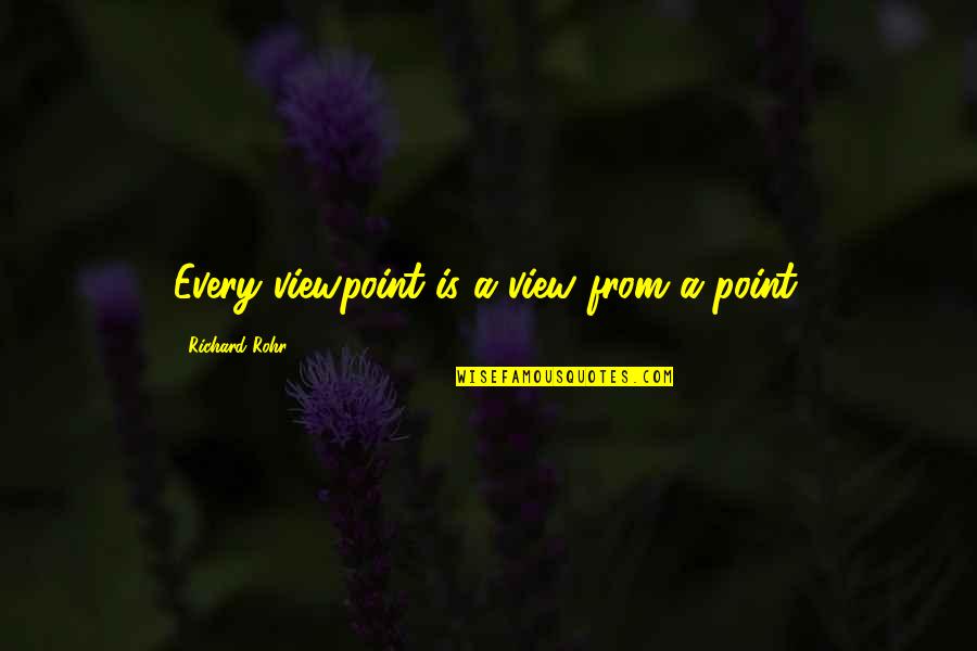 Gottron Papules Quotes By Richard Rohr: Every viewpoint is a view from a point. Gottron Papules Quotes By Richard Rohr: Every viewpoint is a view from a point.