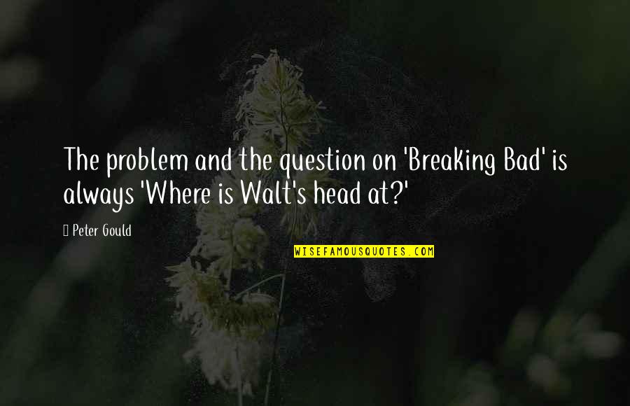 Gould's Quotes By Peter Gould: The problem and the question on 'Breaking Bad'