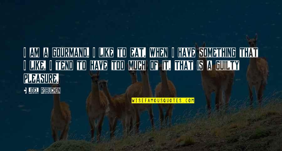 Gourmand's Quotes By Joel Robuchon: I am a gourmand. I like to eat.
