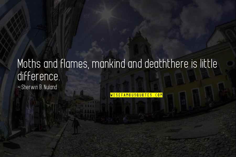 Goussain Quotes By Sherwin B. Nuland: Moths and flames, mankind and deaththere is little Goussain Quotes By Sherwin B. Nuland: Moths and flames, mankind and deaththere is little