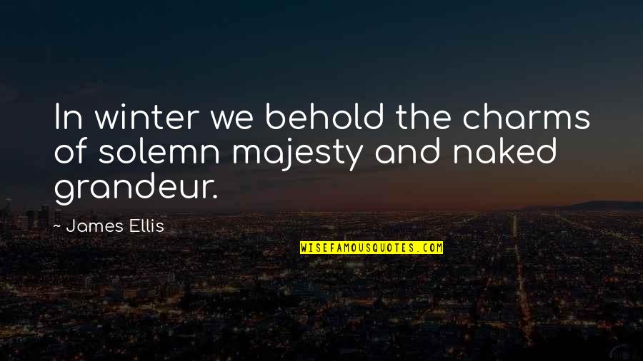 Gout Quotes By James Ellis: In winter we behold the charms of solemn