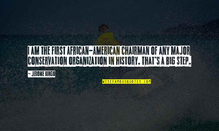 Govenrment Quotes By Jerome Ringo: I am the first African-American chairman of any Govenrment Quotes By Jerome Ringo: I am the first African-American chairman of any
