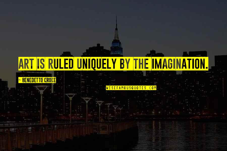 Government Abusing Power Quotes By Benedetto Croce: Art is ruled uniquely by the imagination.