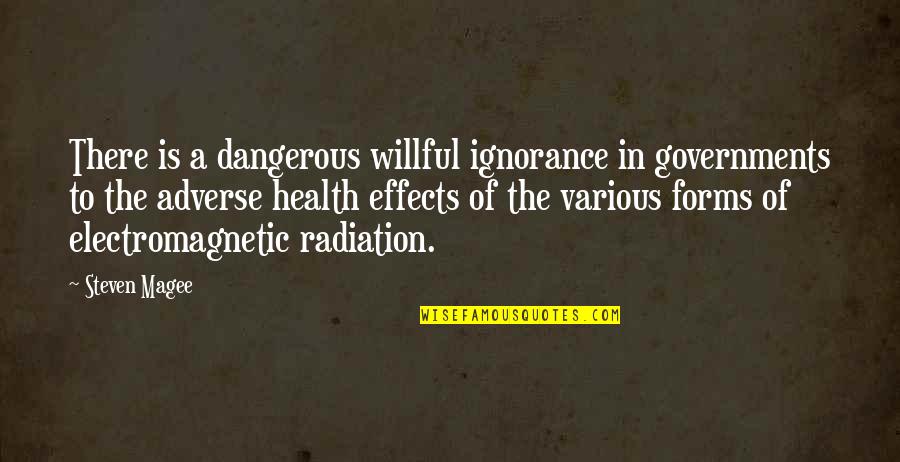 Government And Corruption Quotes By Steven Magee: There is a dangerous willful ignorance in governments