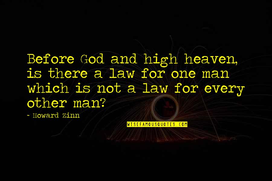 Government And God Quotes By Howard Zinn: Before God and high heaven, is there a