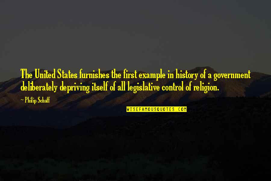 Government And Religion Quotes By Philip Schaff: The United States furnishes the first example in