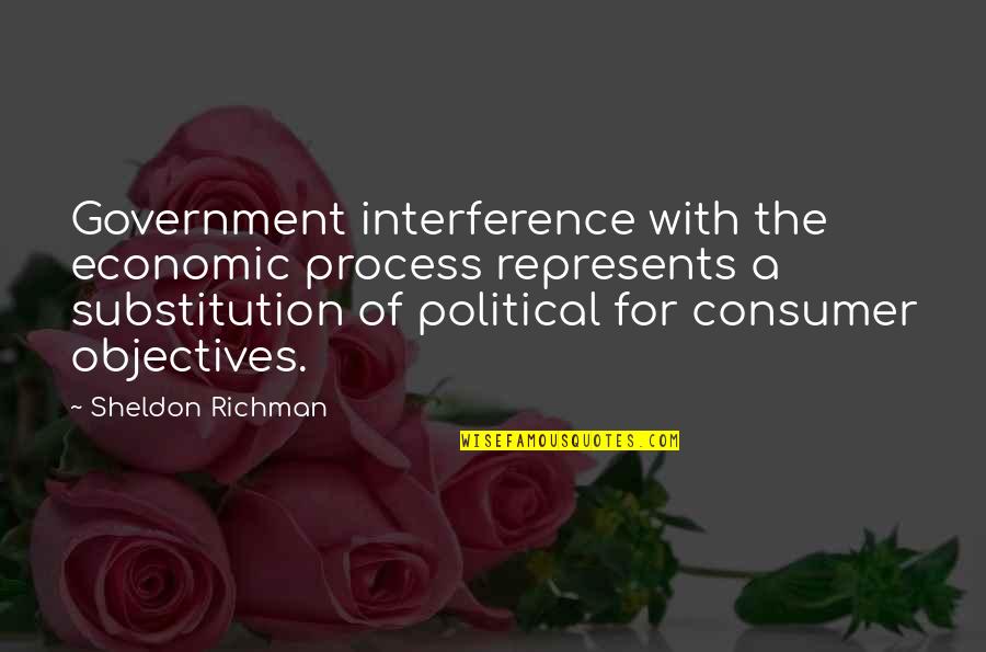 Government Interference Quotes By Sheldon Richman: Government interference with the economic process represents a Government Interference Quotes By Sheldon Richman: Government interference with the economic process represents a