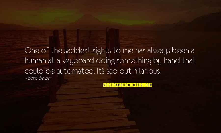 Government Issue Quotes By Boris Beizer: One of the saddest sights to me has