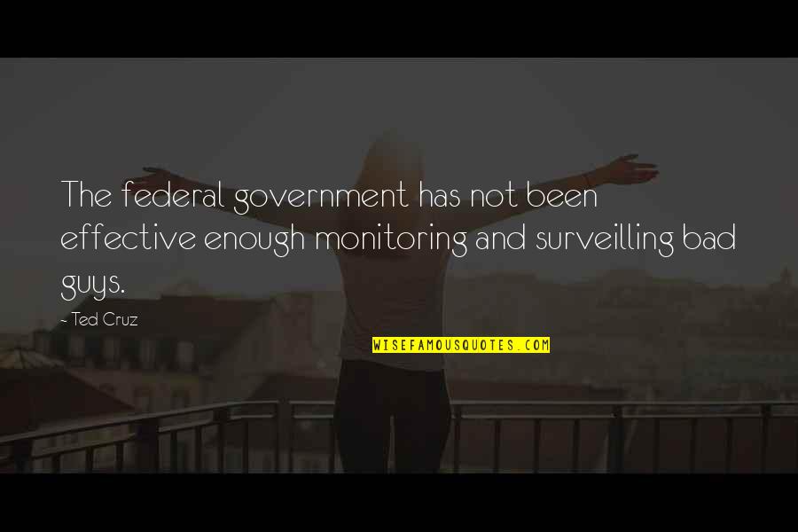 Government Monitoring Quotes By Ted Cruz: The federal government has not been effective enough