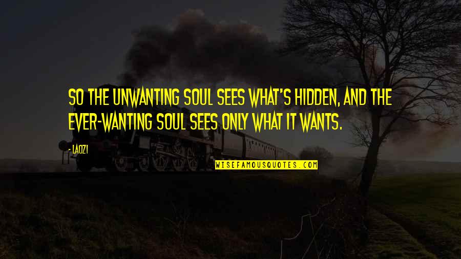 Government Request For Quotes By Laozi: So the unwanting soul sees what's hidden, and