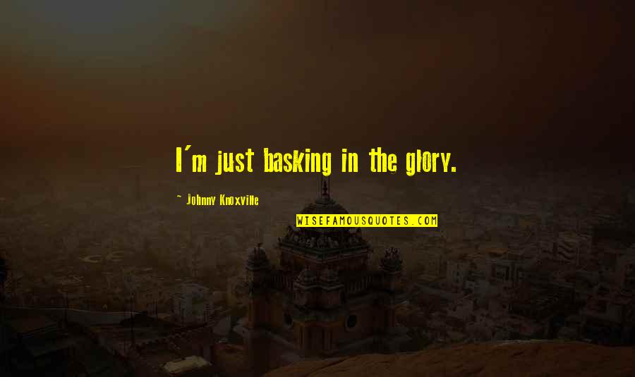 Govinda Quotes By Johnny Knoxville: I'm just basking in the glory. Govinda Quotes By Johnny Knoxville: I'm just basking in the glory.