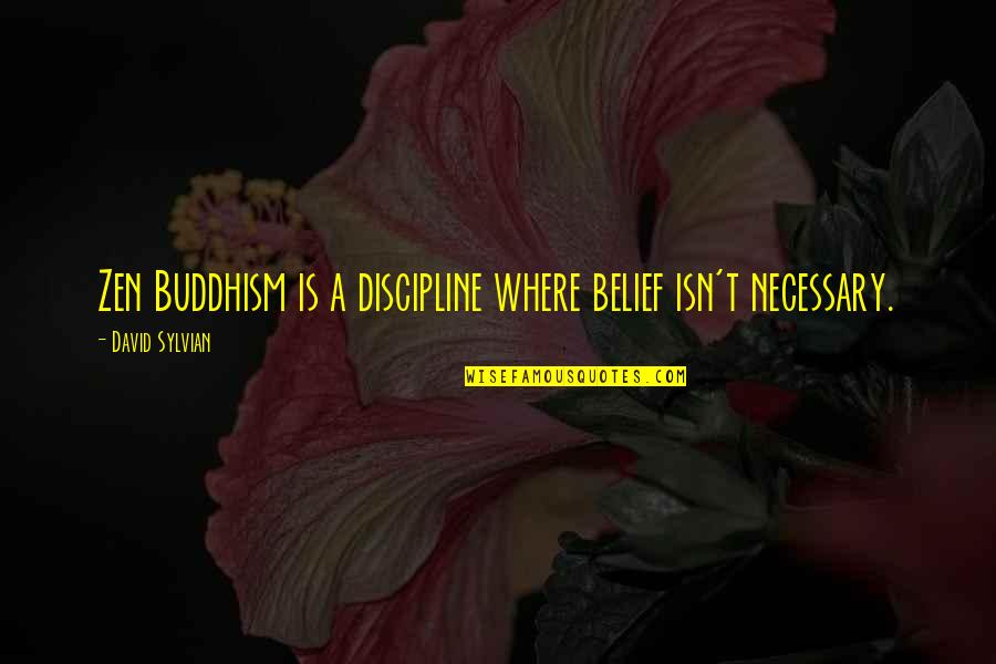 Gowda Matrimony Quotes By David Sylvian: Zen Buddhism is a discipline where belief isn't Gowda Matrimony Quotes By David Sylvian: Zen Buddhism is a discipline where belief isn't