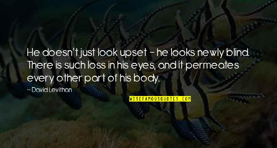 Gowrie Quotes By David Levithan: He doesn't just look upset - he looks Gowrie Quotes By David Levithan: He doesn't just look upset - he looks