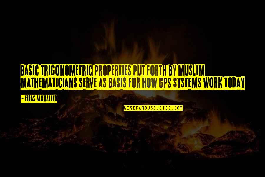 Gps Quotes By Firas Alkhateeb: Basic trigonometric properties put forth by Muslim mathematicians