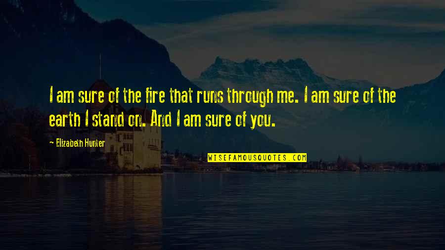 Gr Benefits Quotes By Elizabeth Hunter: I am sure of the fire that runs