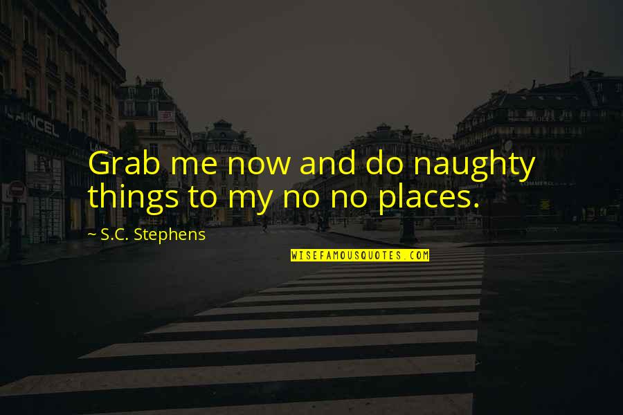 Grab Me Quotes By S.C. Stephens: Grab me now and do naughty things to Grab Me Quotes By S.C. Stephens: Grab me now and do naughty things to