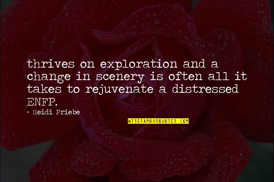 Grace And Elegance Quotes By Heidi Priebe: thrives on exploration and a change in scenery