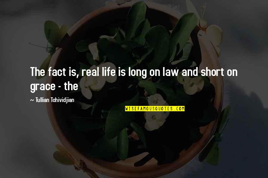 Grace Life Quotes By Tullian Tchividjian: The fact is, real life is long on