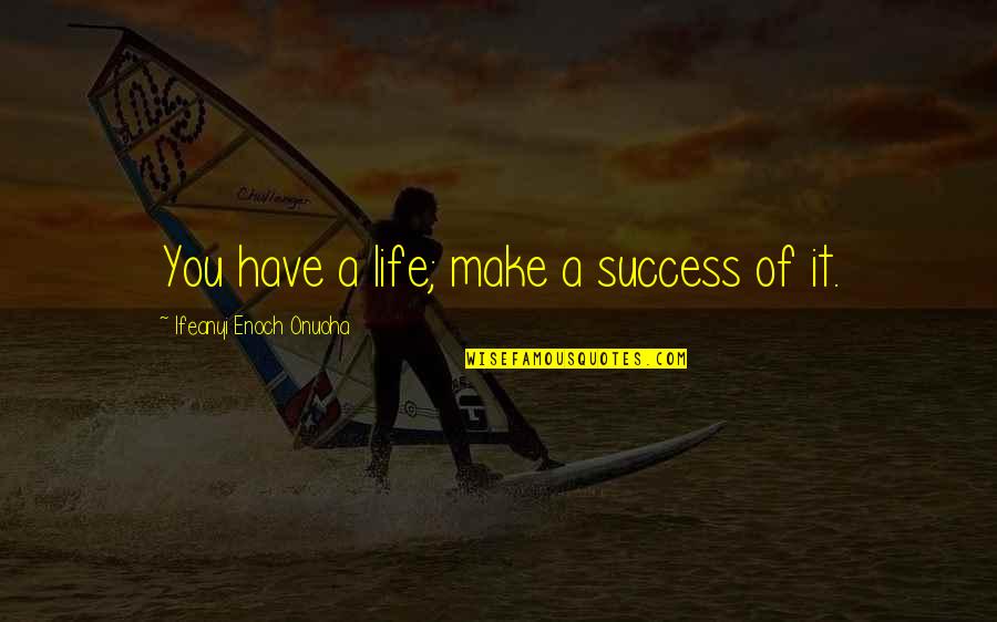 Graciana Mexican Quotes By Ifeanyi Enoch Onuoha: You have a life; make a success of
