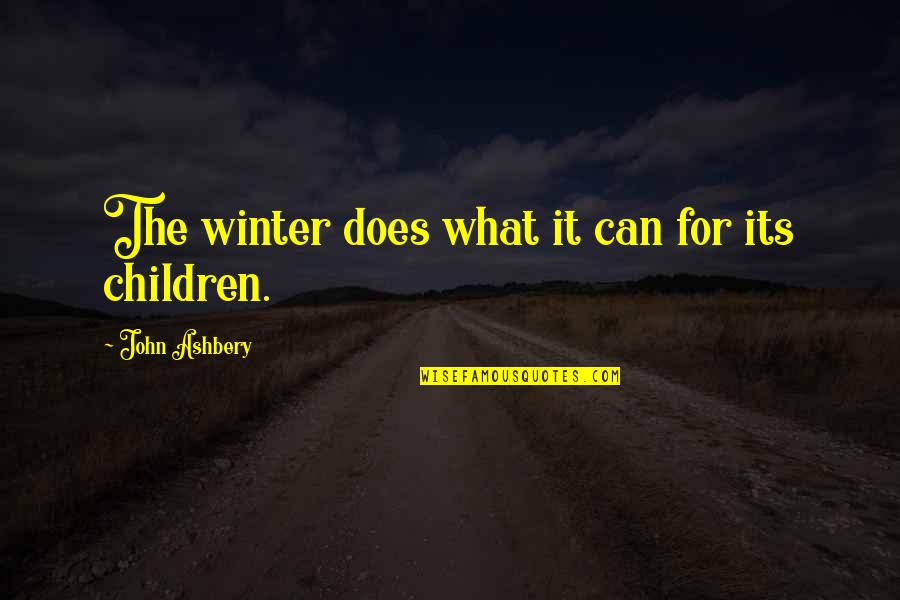 Gracias Mi Dios Quotes By John Ashbery: The winter does what it can for its