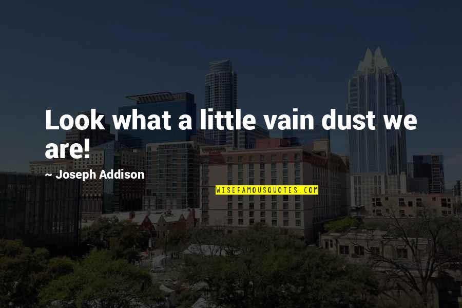 Gracias Por Existir Tumblr Quotes By Joseph Addison: Look what a little vain dust we are!