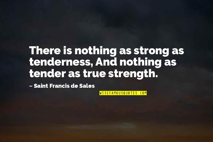 Graciosa En Quotes By Saint Francis De Sales: There is nothing as strong as tenderness, And