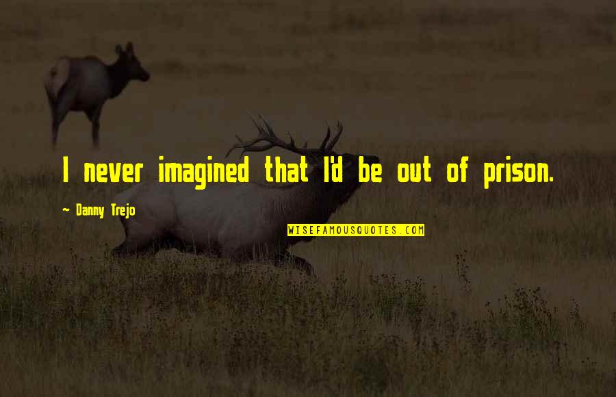 Graciosos Memes Quotes By Danny Trejo: I never imagined that I'd be out of Graciosos Memes Quotes By Danny Trejo: I never imagined that I'd be out of