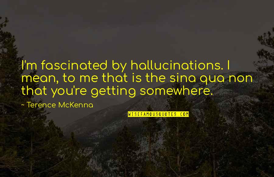Grader Machine Quotes By Terence McKenna: I'm fascinated by hallucinations. I mean, to me