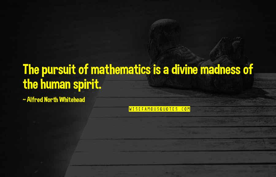 Graduatin Quotes By Alfred North Whitehead: The pursuit of mathematics is a divine madness