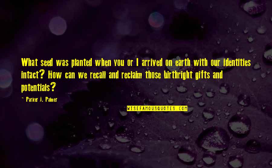 Graduatorie Terza Quotes By Parker J. Palmer: What seed was planted when you or I Graduatorie Terza Quotes By Parker J. Palmer: What seed was planted when you or I