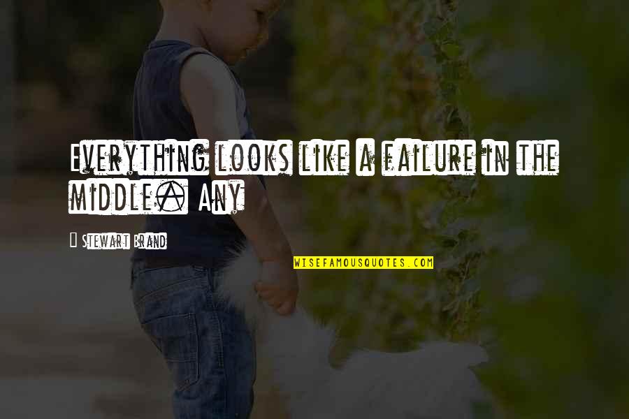 Graeme Hart Quotes By Stewart Brand: Everything looks like a failure in the middle. Graeme Hart Quotes By Stewart Brand: Everything looks like a failure in the middle.