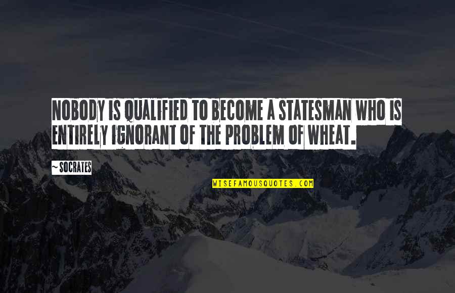 Grain Elevators Quotes By Socrates: Nobody is qualified to become a statesman who
