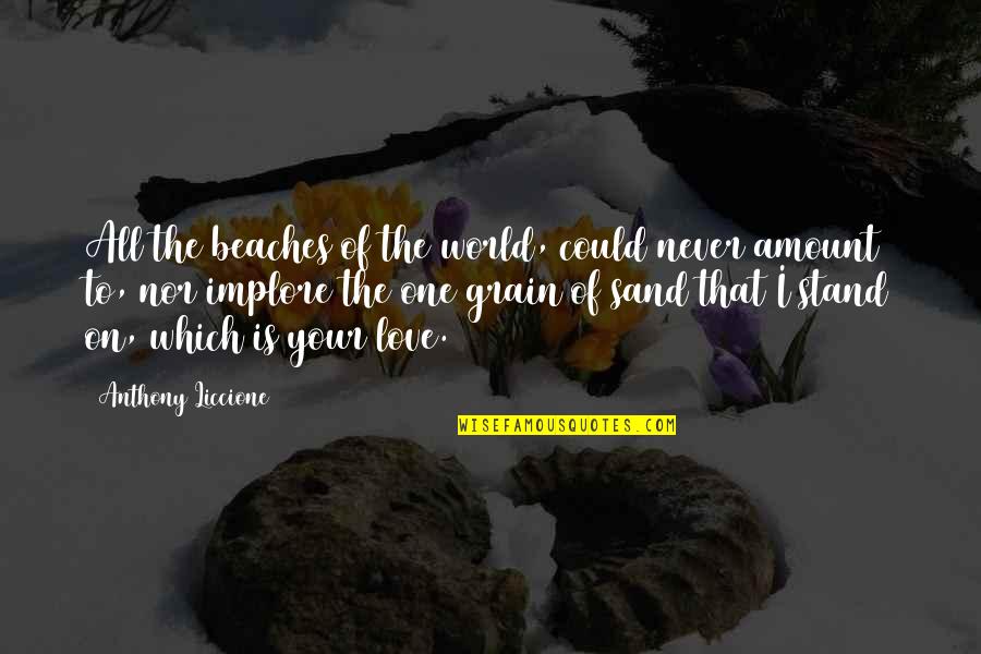 Grain Quotes By Anthony Liccione: All the beaches of the world, could never