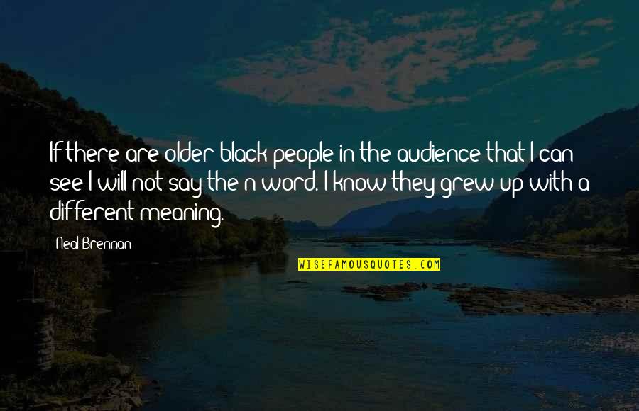 Grained Ivoroid Quotes By Neal Brennan: If there are older black people in the