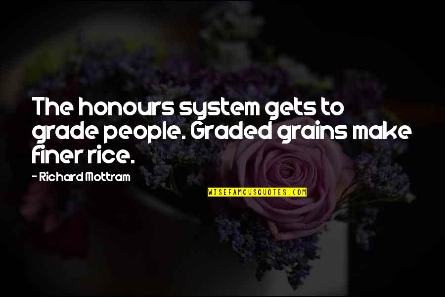 Grains Of Rice Quotes By Richard Mottram: The honours system gets to grade people. Graded