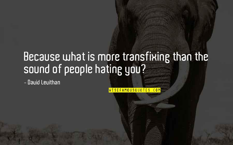 Gramatas Berniem Quotes By David Levithan: Because what is more transfixing than the sound