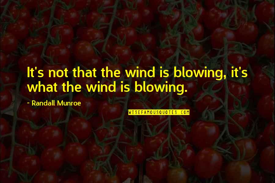 Gramercy Quotes By Randall Munroe: It's not that the wind is blowing, it's