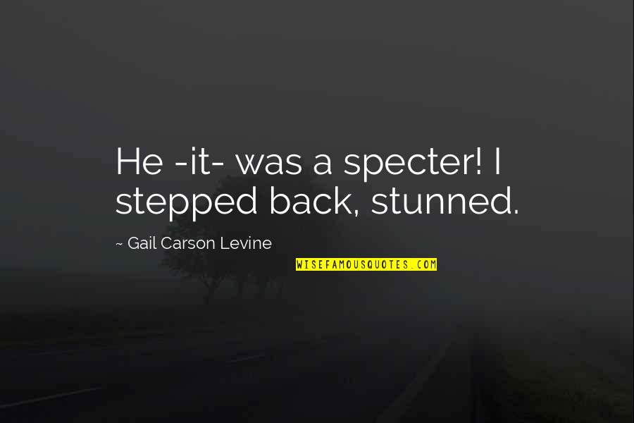 Grammarian Word Quotes By Gail Carson Levine: He -it- was a specter! I stepped back,