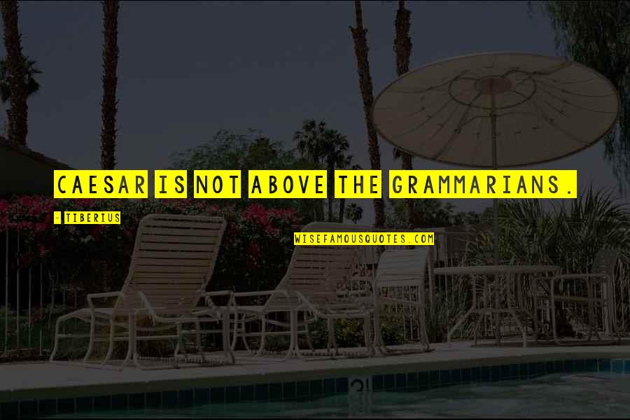 Grammarians Inc Quotes By Tiberius: Caesar is not above the grammarians. Grammarians Inc Quotes By Tiberius: Caesar is not above the grammarians.