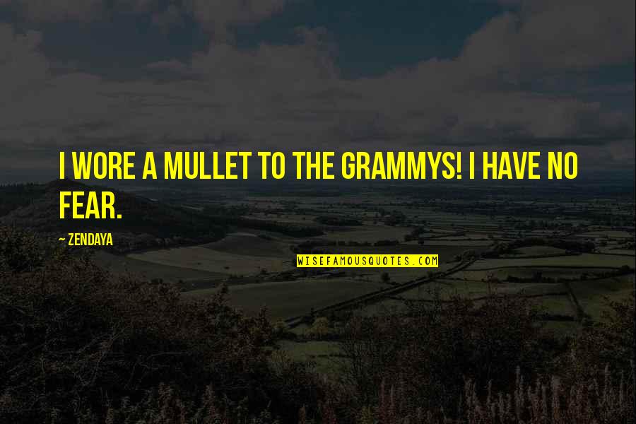 Grammys Quotes By Zendaya: I wore a mullet to the Grammys! I