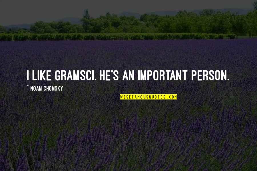 Gramsci Quotes By Noam Chomsky: I like Gramsci. He's an important person.