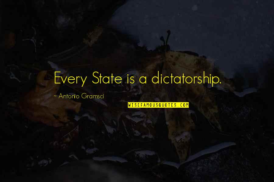 Gramsci's Quotes By Antonio Gramsci: Every State is a dictatorship.