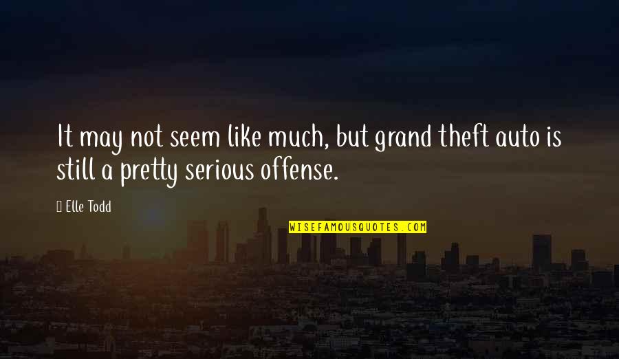 Grand Theft Auto 5 Quotes By Elle Todd: It may not seem like much, but grand