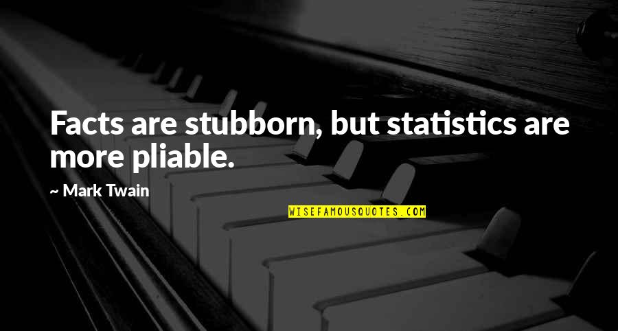 Grandelius Chess Quotes By Mark Twain: Facts are stubborn, but statistics are more pliable.