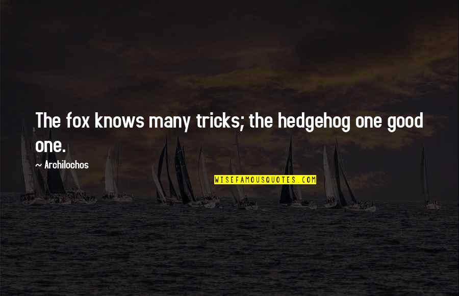 Grandfather Grandson Quotes By Archilochos: The fox knows many tricks; the hedgehog one